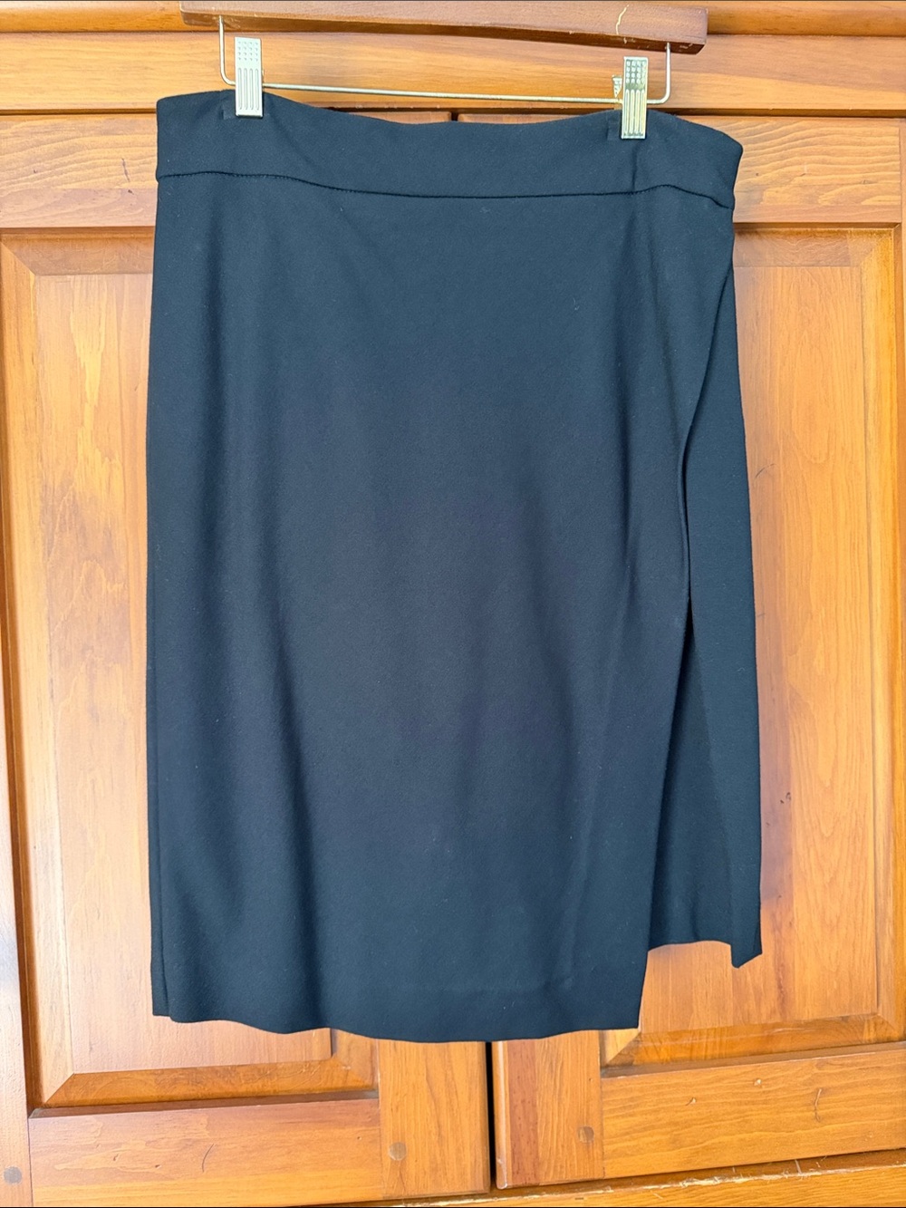 Premise Black Classic Pencil Skirt with Side Slit